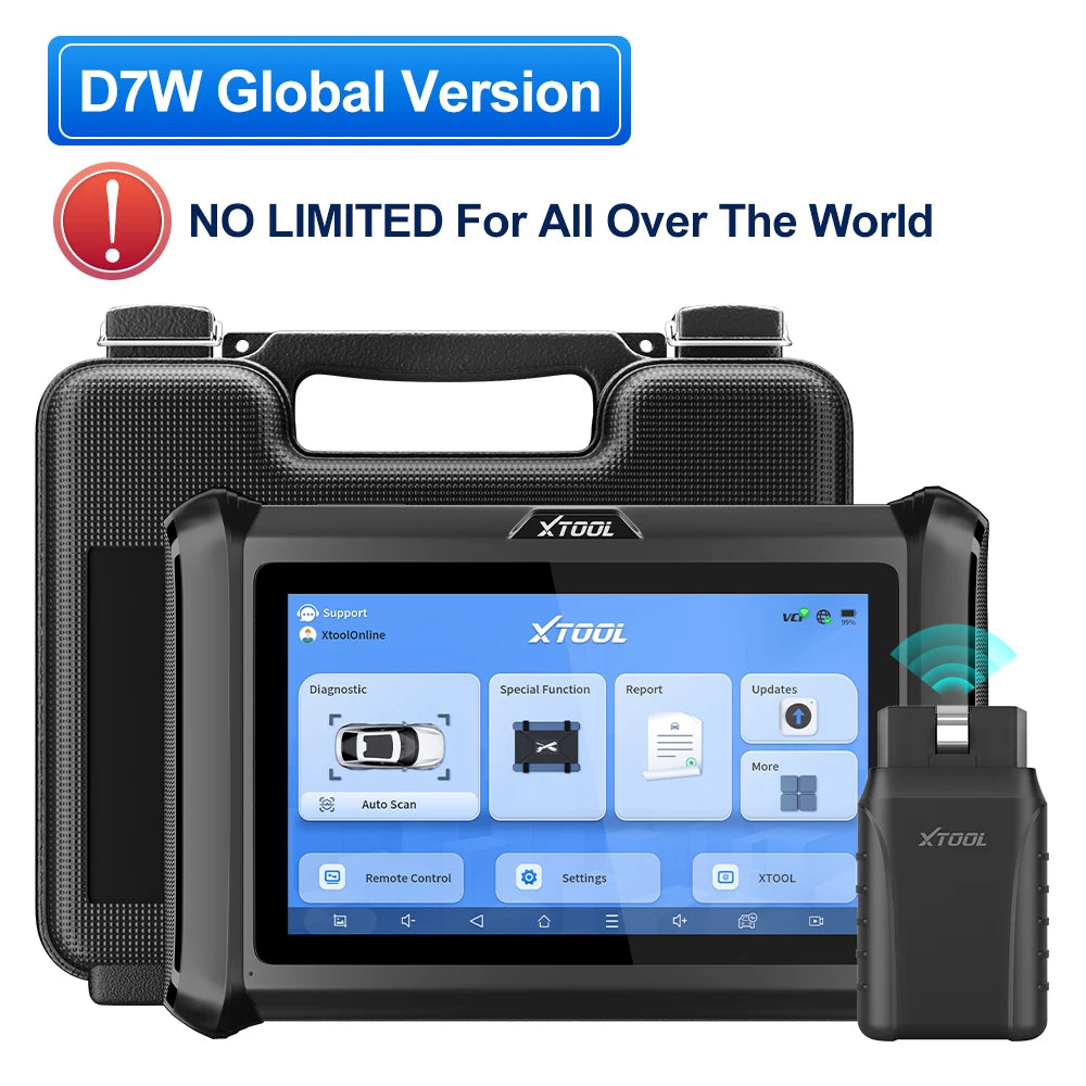 XTOOL D7W D7 BT Herramienta de diagnóstico Bluetooth Todos los sistemas Escáner automotriz para automóvil Codificación