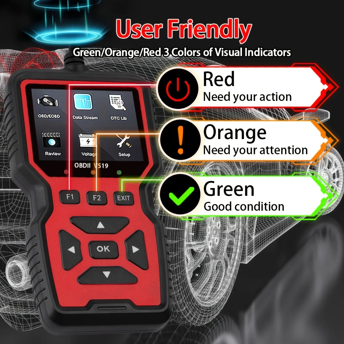 Herramienta de diagnóstico de coches Obdii/Eobd profesional y avanzada