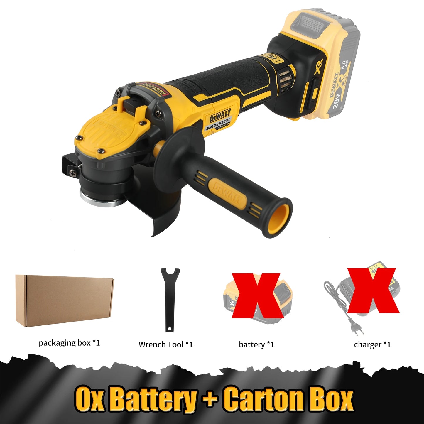 DEWALT- amoladora angular DCG409, herramienta eléctrica inalámbrica sin escobillas de 20V, cortadora, pulidora portátil recargable de 125mm