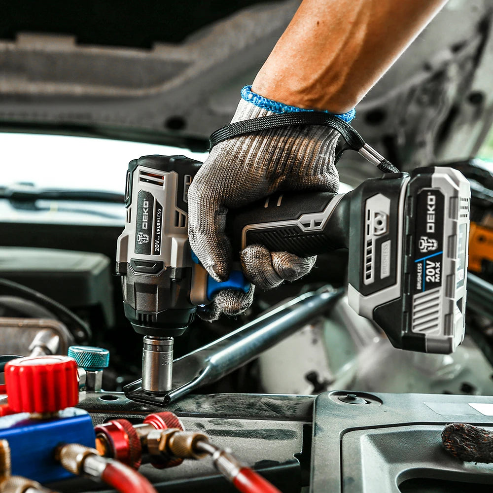 Deko-llave de impacto eléctrica sin escobillas, 20V MAX