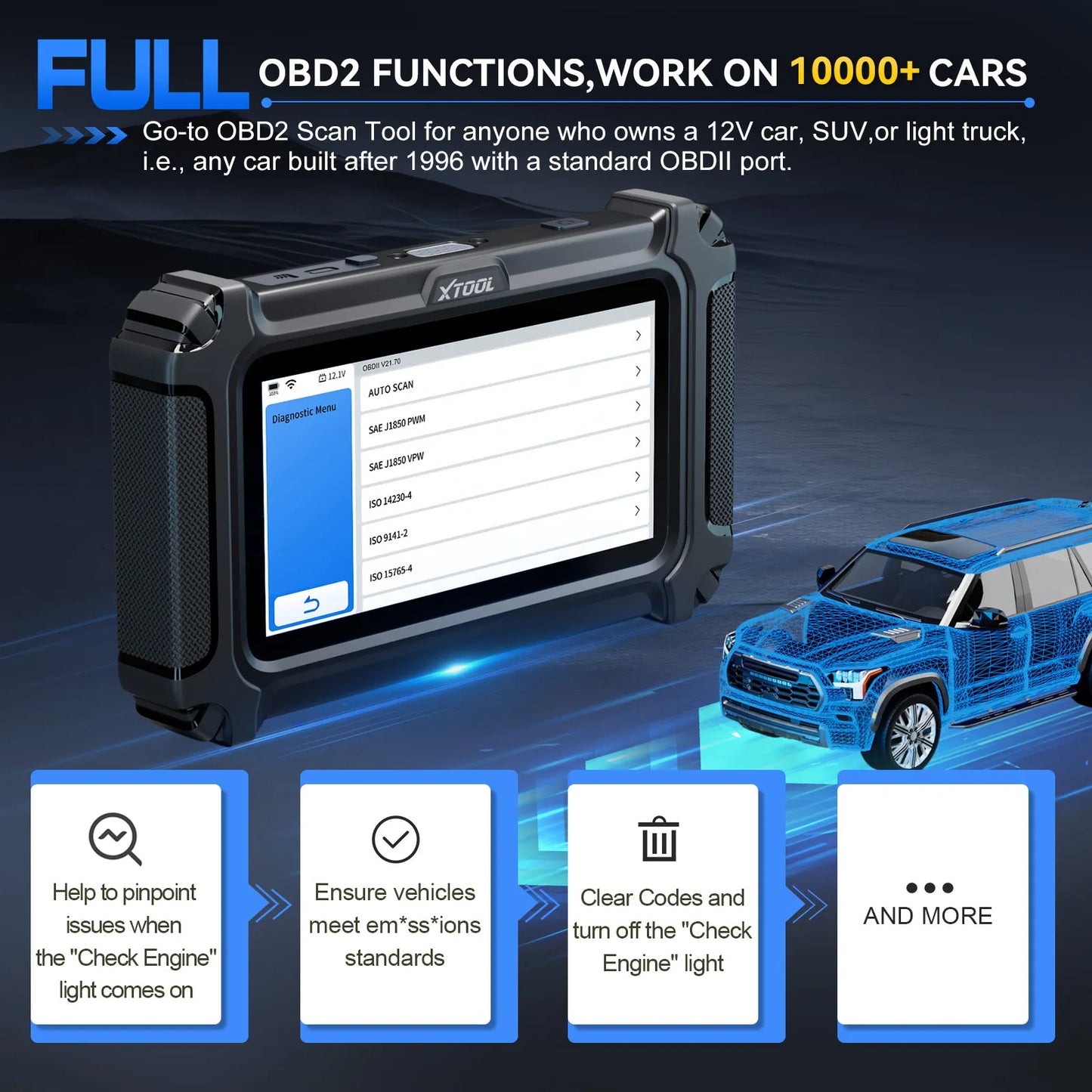 Escáner automotriz XTOOL D6, herramienta de diagnóstico para todos los sistemas de automóviles, para más de 15 servicios