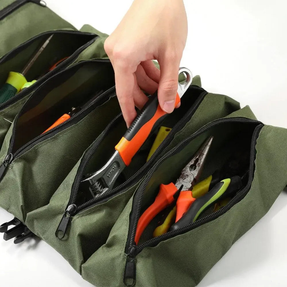 Bolsa de herramientas multiusos, bolsa de herramientas profesional multibolsillo de alta calidad, bolsa organizadora de herramientas pequeñas portátil enrollable