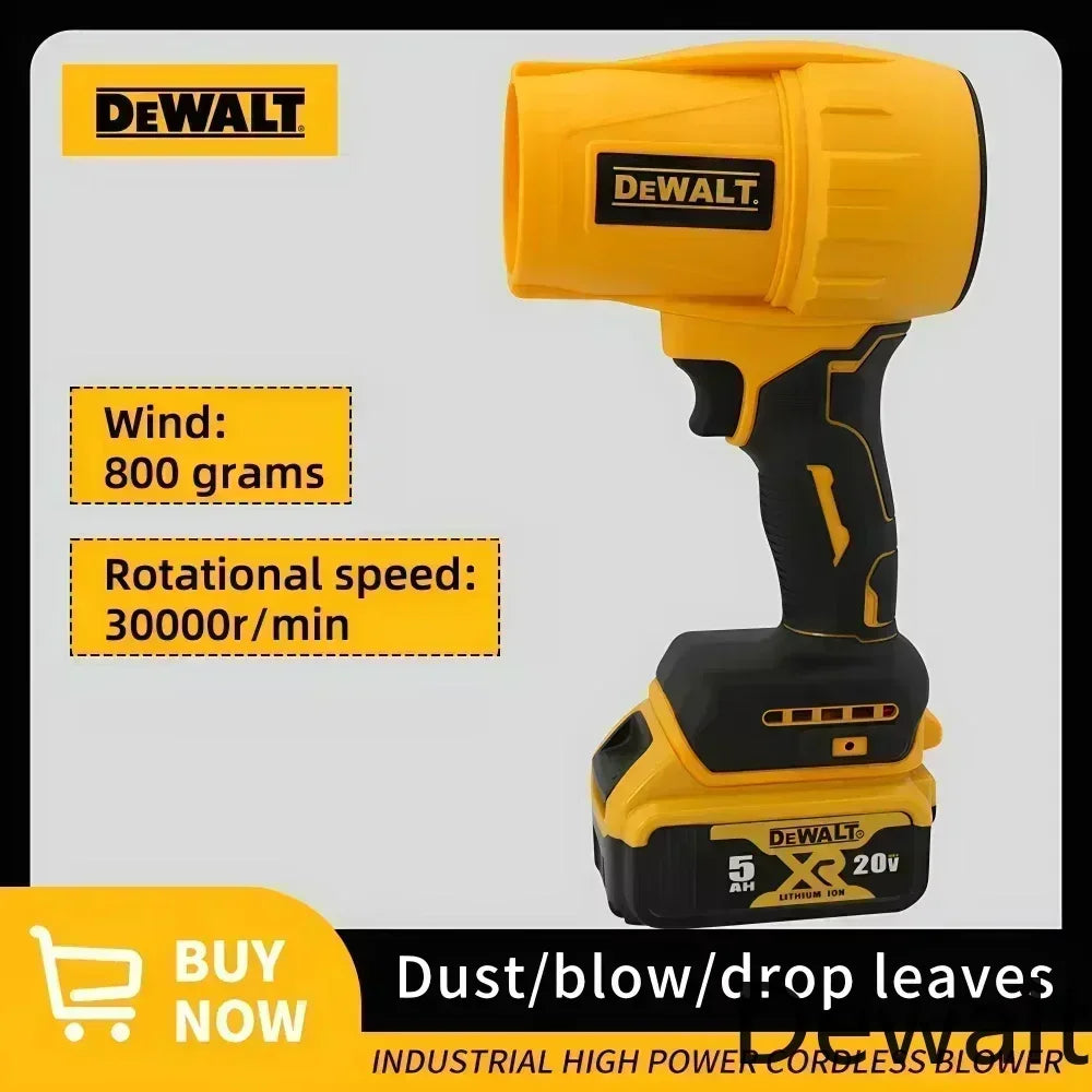 Soplador de Aire DEWALT 20V – Flujo de Aire Potente, 30000 RPM, Uso Manual, Herramienta para Eliminar Polvo – Sin batería