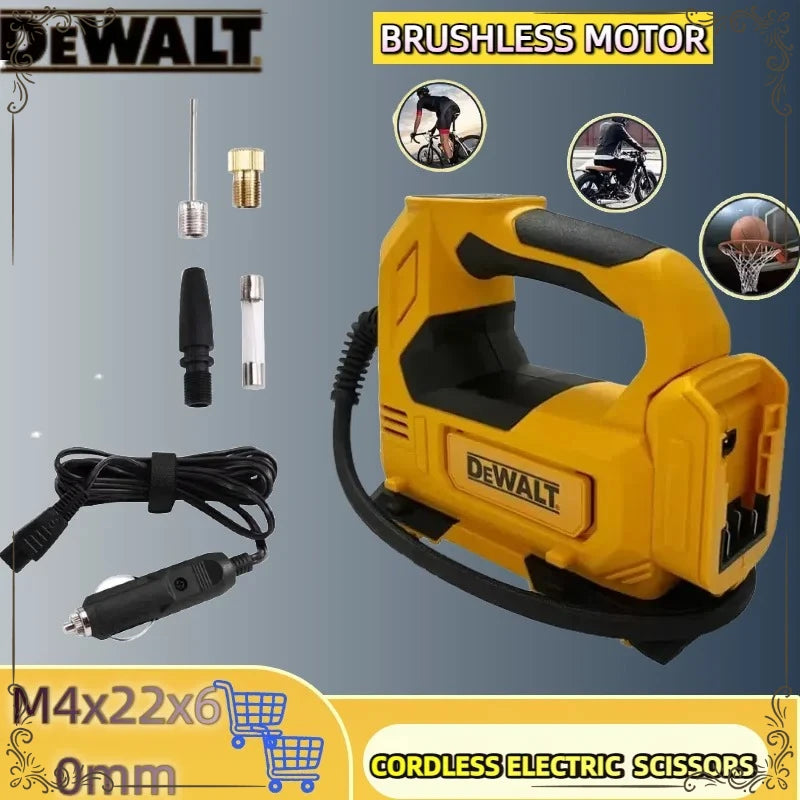 Inflador de Neumáticos Portátil Dewalt, Compresor Recargable, Inflador de Neumáticos Eléctrico Inalámbrico Digital para Automóvil, Herramienta de 20V