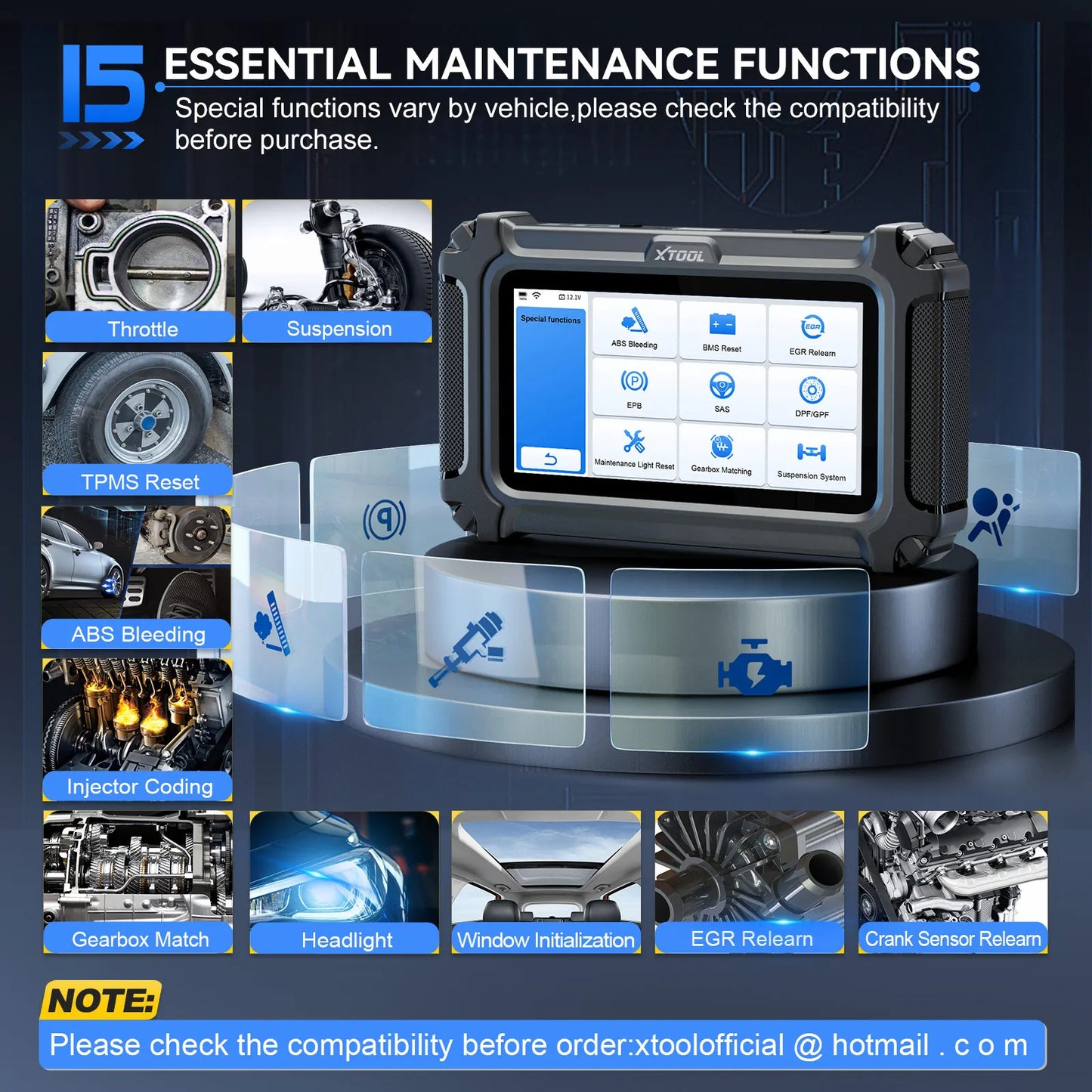 Escáner automotriz XTOOL D6, herramienta de diagnóstico para todos los sistemas de automóviles, para más de 15 servicios