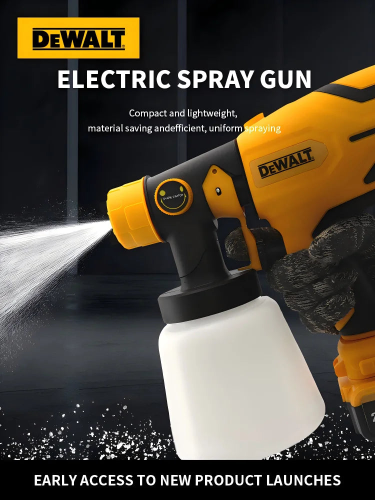 DEWALT Pistola de Pintar Recargable – Motor Sin Escobillas, Fácil de Usar para Trabajos en el Hogar