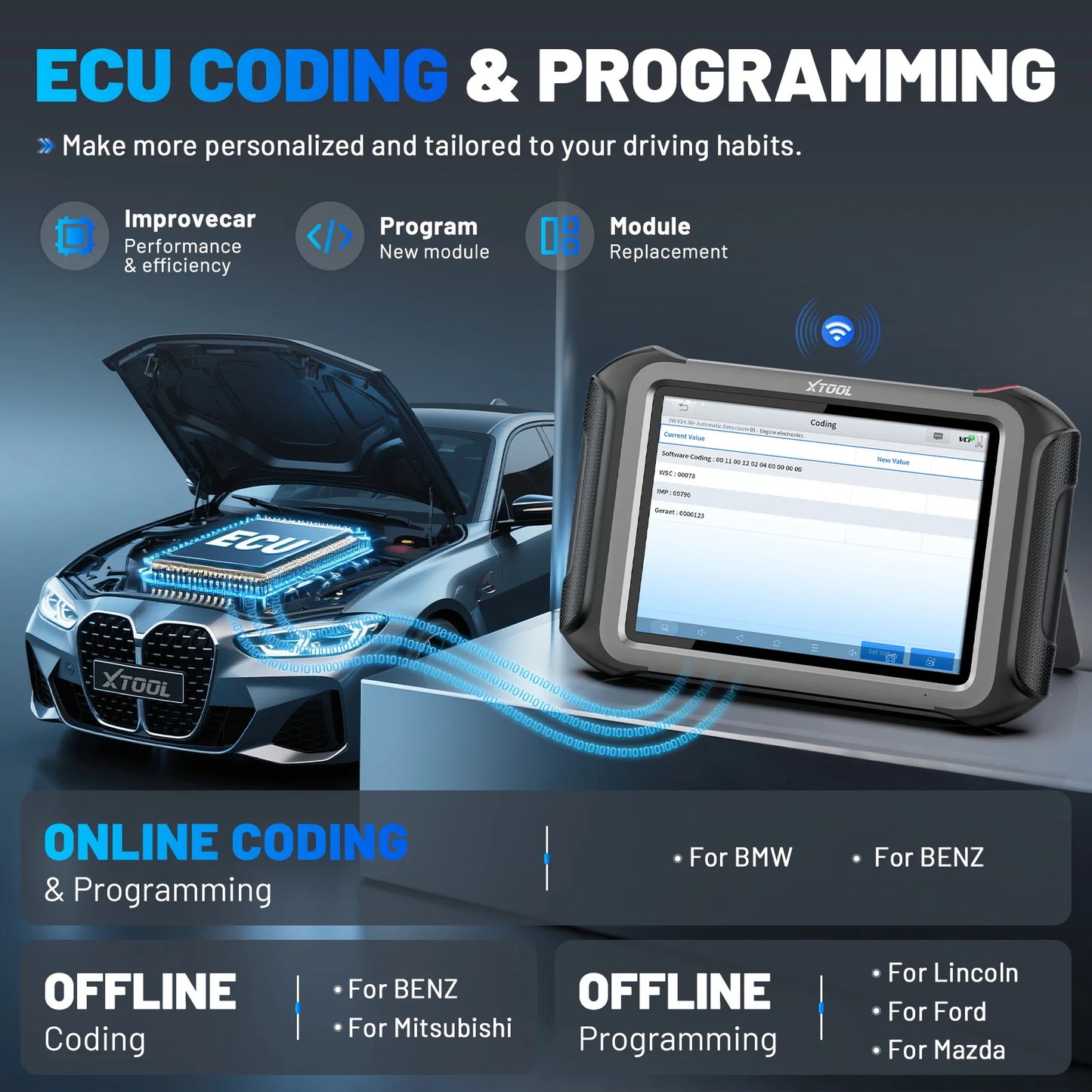 XTOOL D9S PRO D9SPRO herramientas de diagnóstico de coche programación/codificación ECU escáner automotriz más de 45 servicios