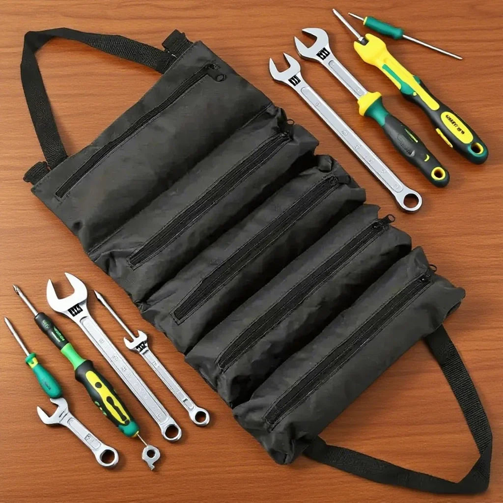 Bolsa de herramientas multiusos, bolsa de herramientas profesional multibolsillo de alta calidad, bolsa organizadora de herramientas pequeñas portátil enrollable