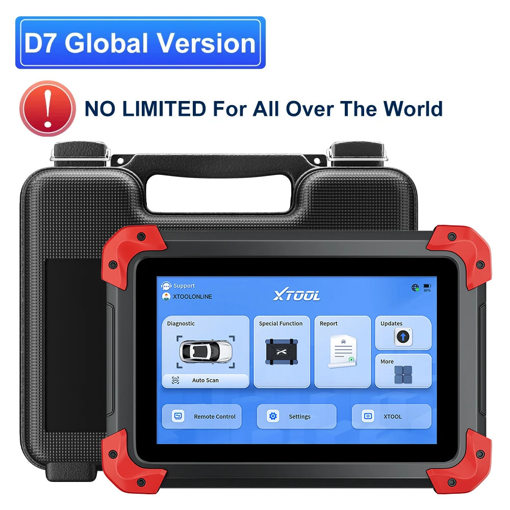 XTOOL D7 Todo el sistema Herramientas de diagnóstico de automóviles Escáner bidireccional Codificación ECU Escáner automotriz Más de 39 servicios