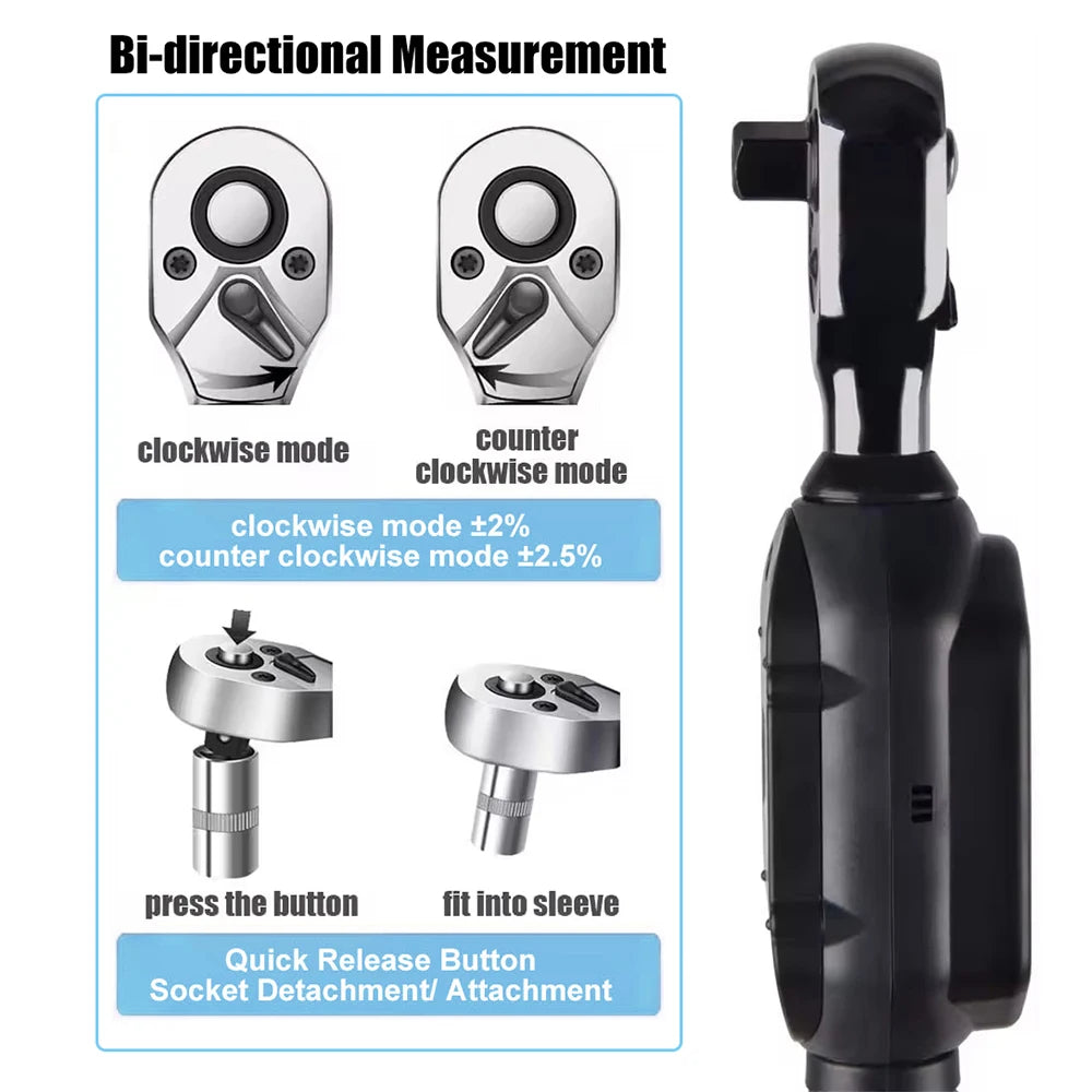 Nueva Llave Dinamométrica Digital Preajustable 1/2" 3/8" 1/4"
