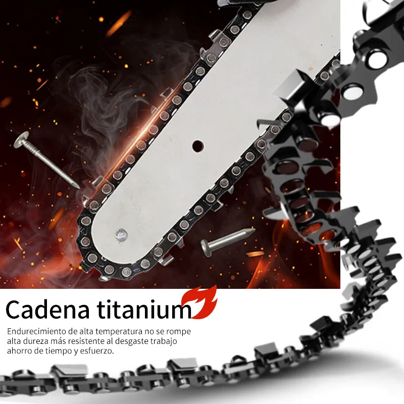 Mini motosierra inalámbrica con 1 cadenas de 24 V de potencia fuerte