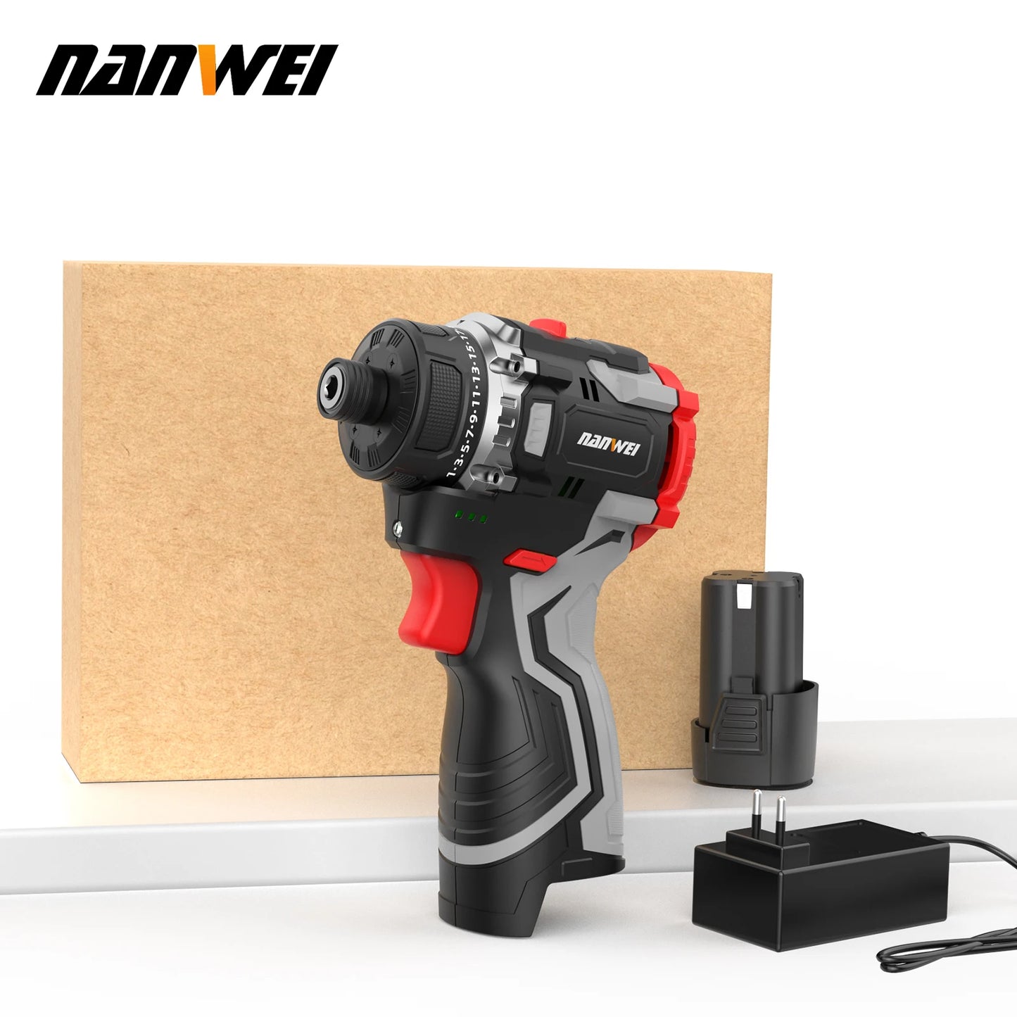 Taladro Inalámbrico NANWEI 16.8V | Sistema de Iones de Litio | Doble Velocidad | Ideal para Trabajos de Construcción y Reparación