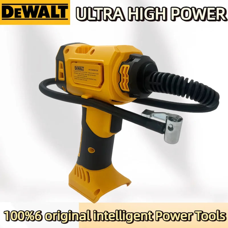 Compresor de Aire Eléctrico Inalámbrico Dewalt con Manómetro Digital para Inflar Neumáticos de Auto, Recargable y Portátil