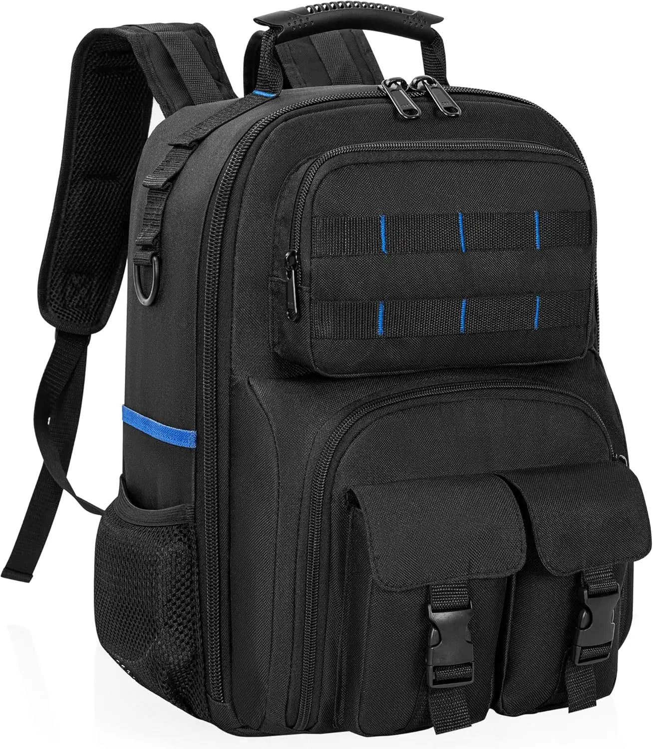 Mochila para herramientas, bolsa para herramientas resistente con hombro acolchado