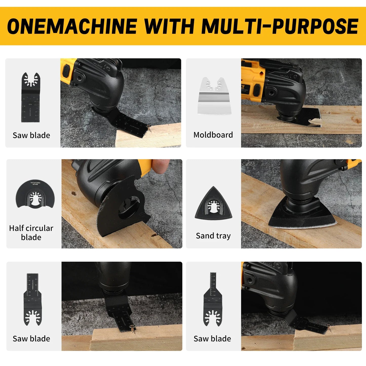 DEWALT DCS356 Herramienta Oscilante Inalámbrica | Sin Escobillas | Multiusos para Cortar, Lijar y Dar Acabados