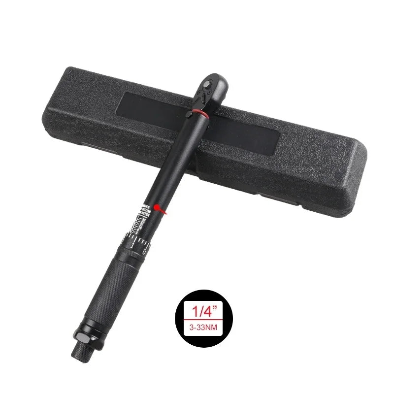 Llave Dinamométrica de Precisión – Par Regulable, Cabezal de Trinquete, Fabricada en Acero Resistente, Ideal para Mantenimiento de Vehículos y Motocicletas
