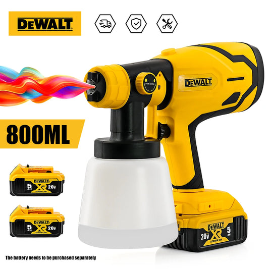 DEWALT Pistola de Pintar Recargable – Motor Sin Escobillas, Fácil de Usar para Trabajos en el Hogar