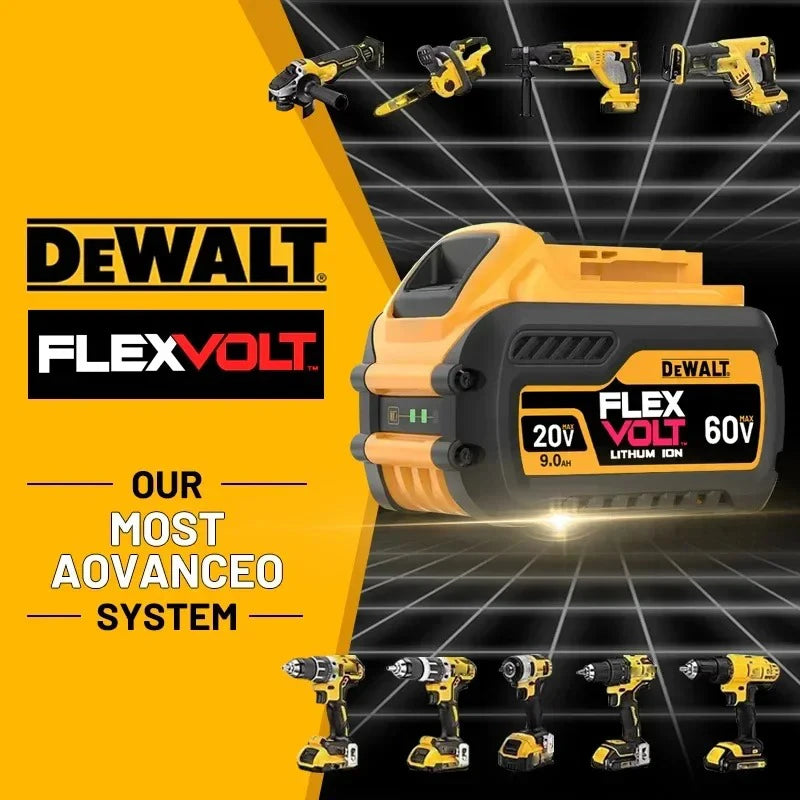 Nueva Batería Original Dewalt 9.0Ah 20V/60V para Herramientas Eléctricas DCB206 DCB206 DCB205 DCB200 DCB203