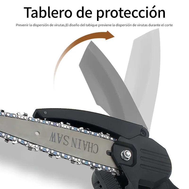 Mini motosierra inalámbrica con 1 cadenas de 24 V de potencia fuerte