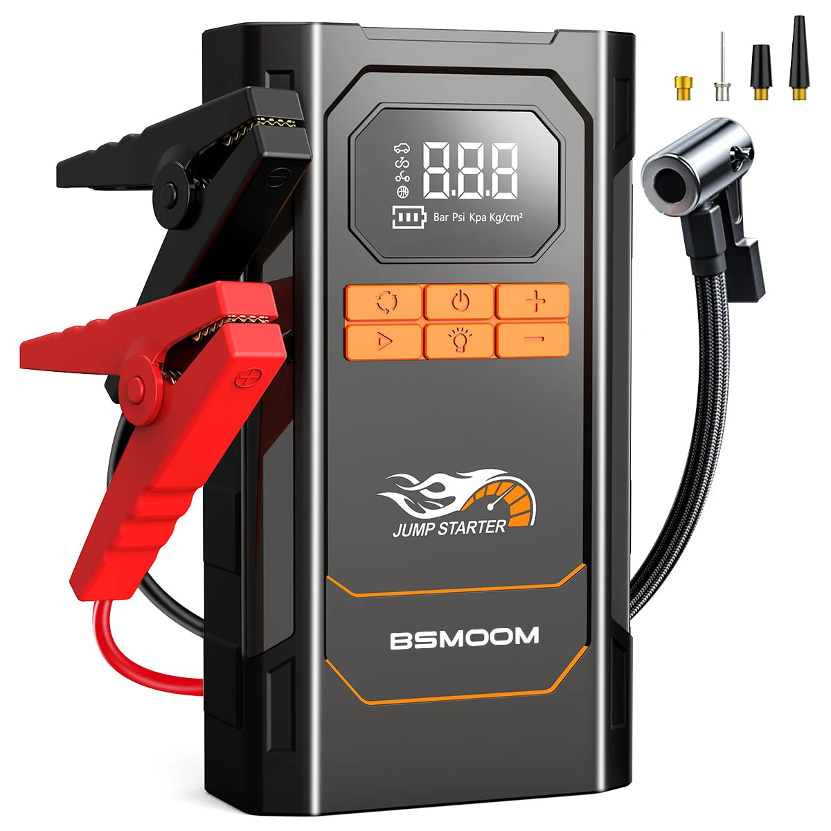 Arrancador de Baterías Portátil de 8000mAh/6000mAh, con Compresor de Aire de 150PSI