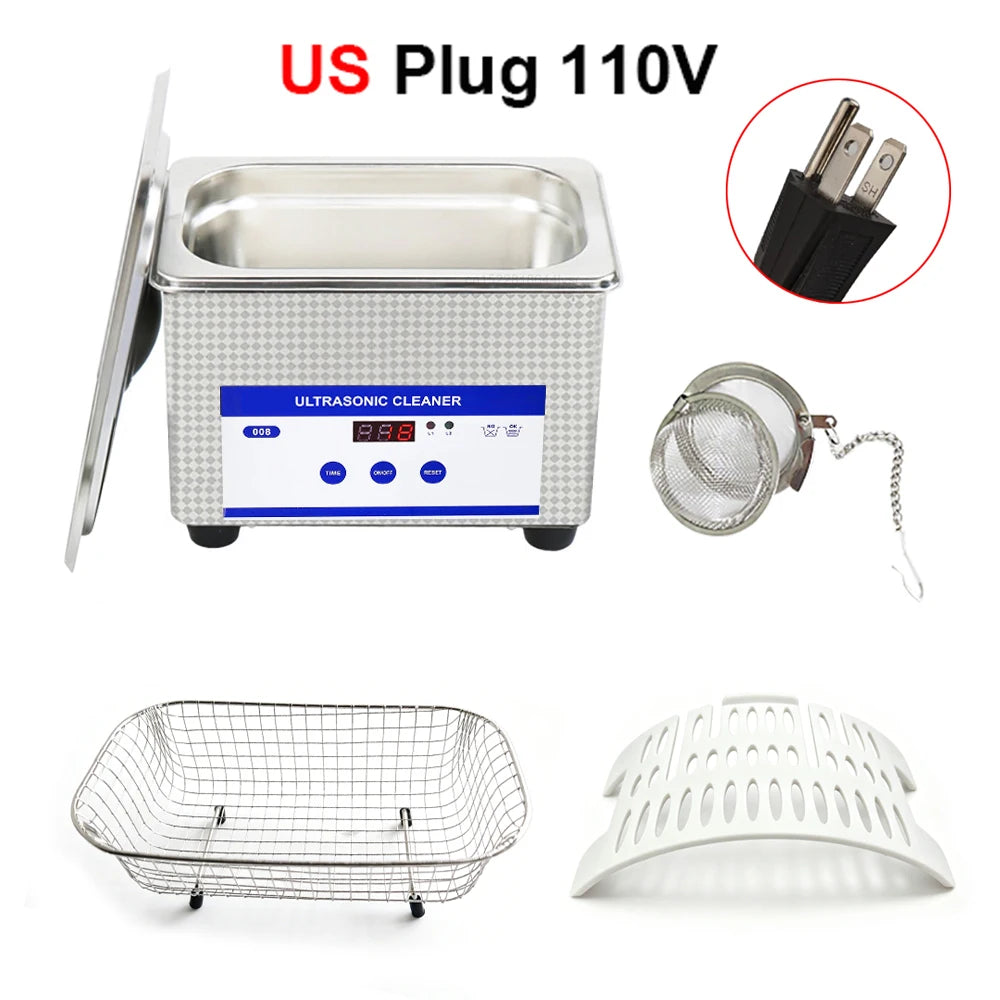 Máquina de Limpieza Ultrasónica 40 KHz – Alta Frecuencia, Ideal para Restaurar y Desinfectar Lentes, Joyas y Objetos Delicados