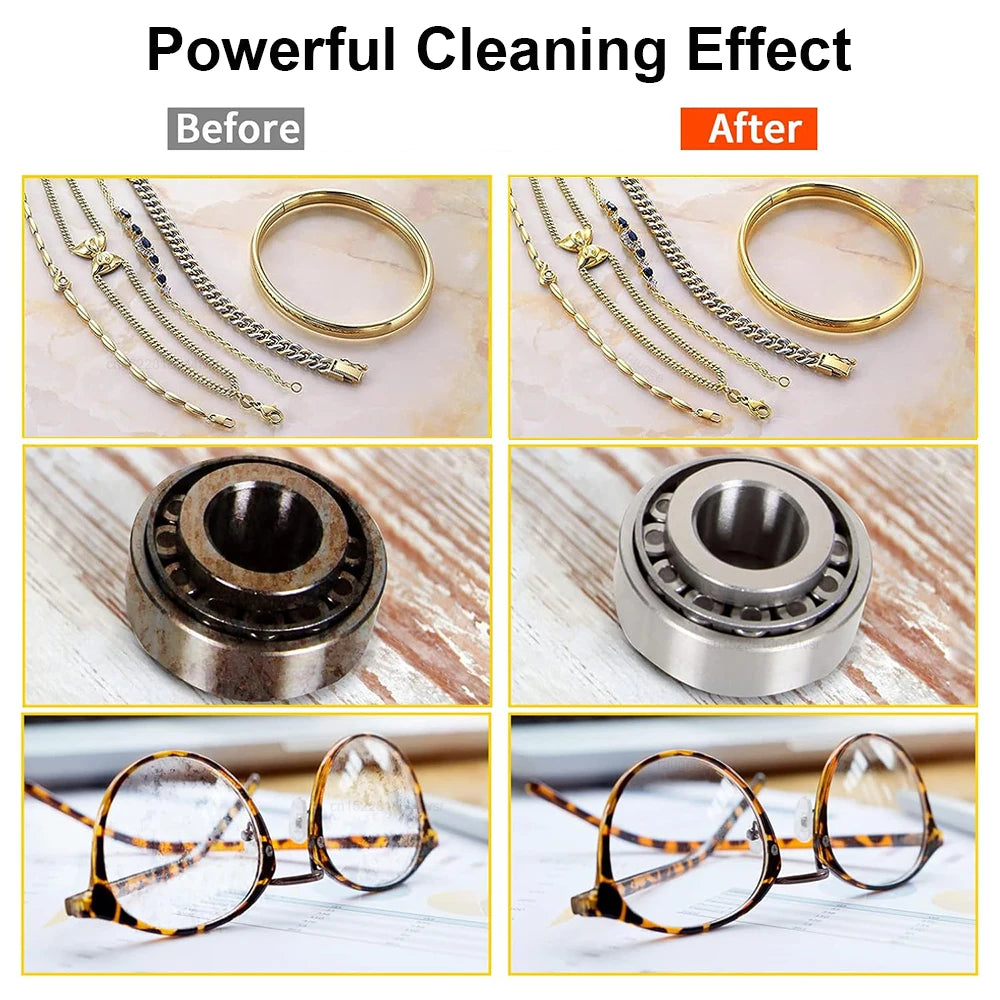 Máquina de Limpieza Ultrasónica 40 KHz – Alta Frecuencia, Ideal para Restaurar y Desinfectar Lentes, Joyas y Objetos Delicados
