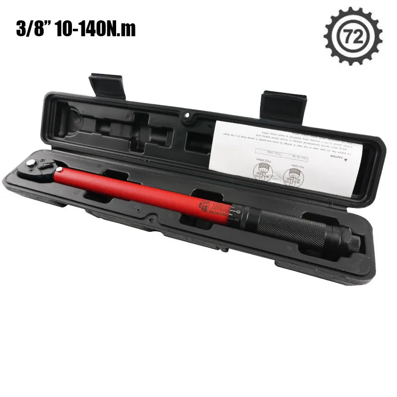 Llave Dinamométrica de Precisión – Par Regulable, Cabezal de Trinquete, Fabricada en Acero Resistente, Ideal para Mantenimiento de Vehículos y Motocicletas