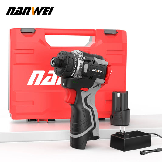 Taladro Inalámbrico NANWEI 16.8V | Sistema de Iones de Litio | Doble Velocidad | Ideal para Trabajos de Construcción y Reparación