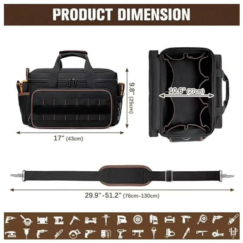 Bolsa DGEV Portaherramientas – Diseño Tipo Caja, Múltiples Compartimentos, Fácil Transporte