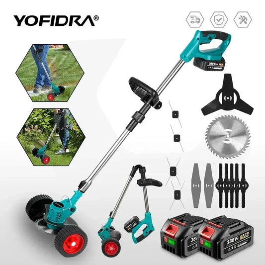 Cortacésped eléctrico YOFIDRA, cortadora de césped inalámbrica para jardín