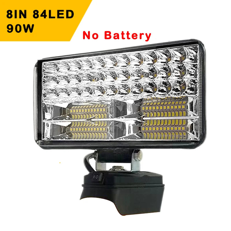 Foco LED Inalámbrico 3 a 8 Pulgadas | Luz Portátil para Trabajo, Pesca y Emergencias | Compatible con Dewalt 18V
