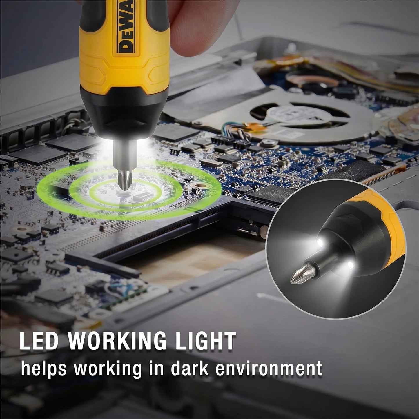 Destornillador Recargable DEWALT HT422 – 3.6V, 5 N·m, Batería de 1300 mAh, Tamaño Compacto
