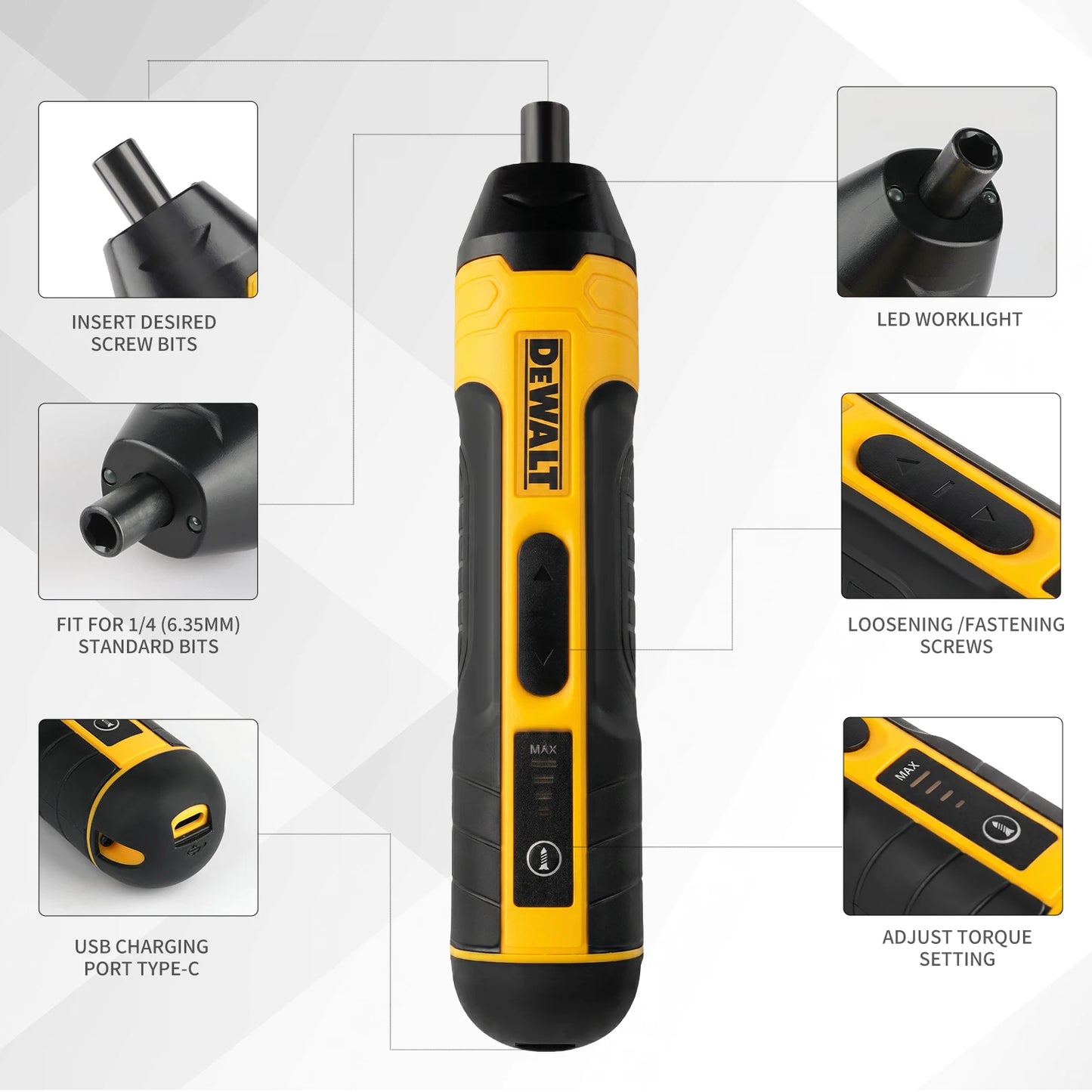 Destornillador Recargable DEWALT HT422 – 3.6V, 5 N·m, Batería de 1300 mAh, Tamaño Compacto