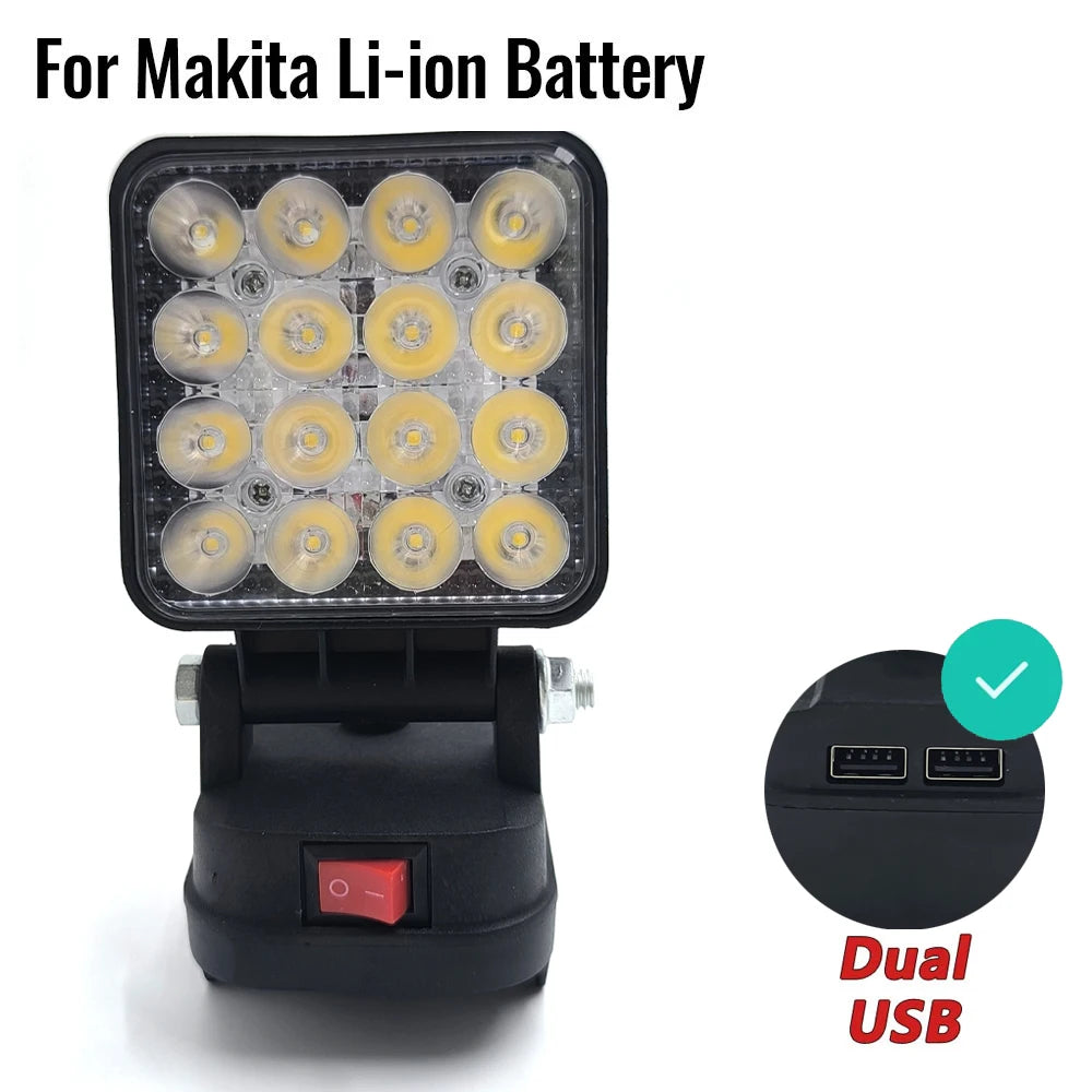 Linterna para Batería Makita de 14.4V-18V, Linterna LED