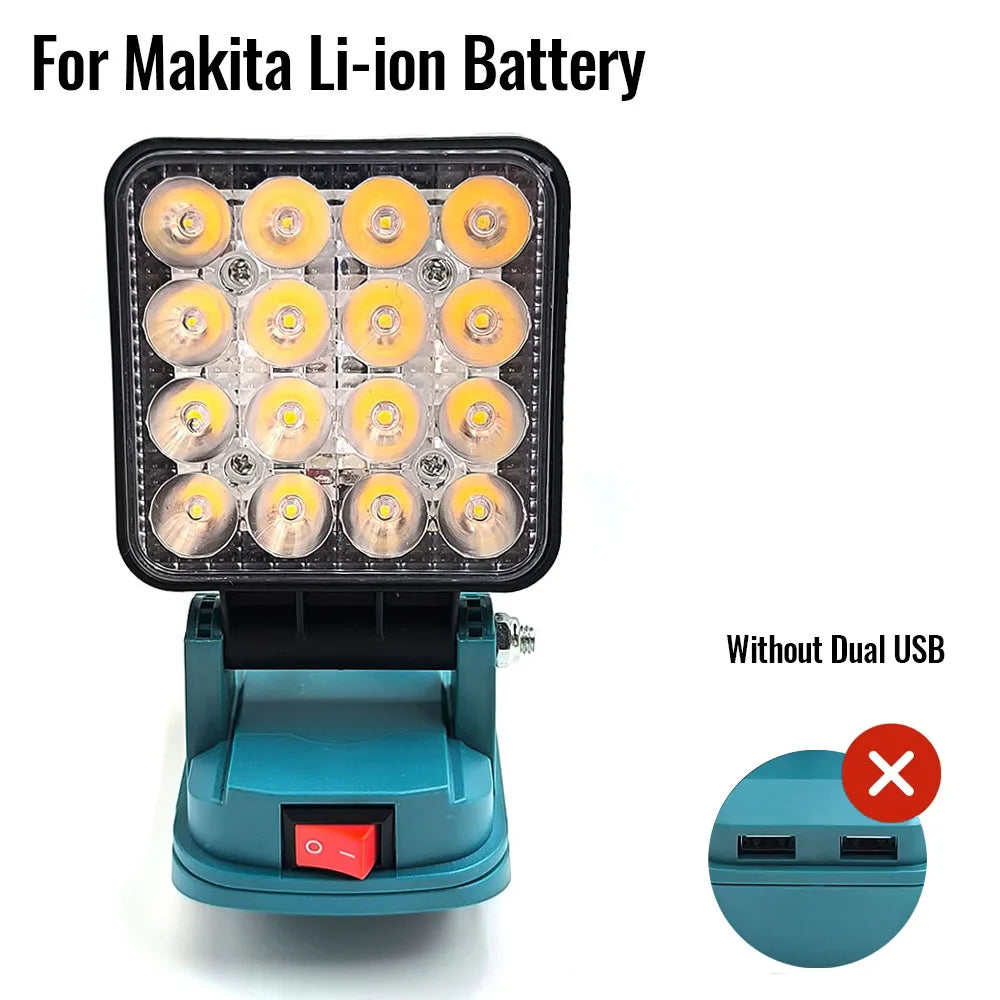 Linterna para Batería Makita de 14.4V-18V, Linterna LED