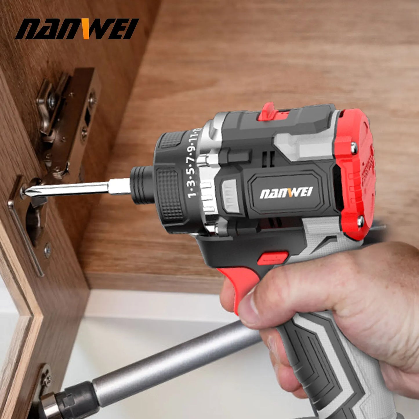 Taladro Inalámbrico NANWEI 16.8V | Sistema de Iones de Litio | Doble Velocidad | Ideal para Trabajos de Construcción y Reparación
