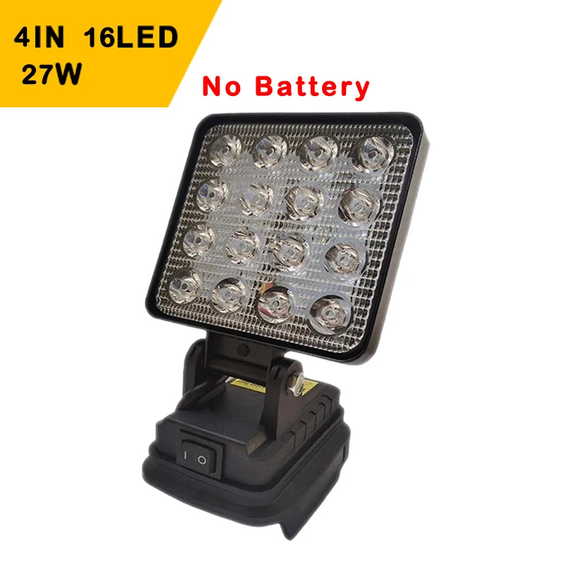 Foco LED Inalámbrico 3 a 8 Pulgadas | Luz Portátil para Trabajo, Pesca y Emergencias | Compatible con Dewalt 18V
