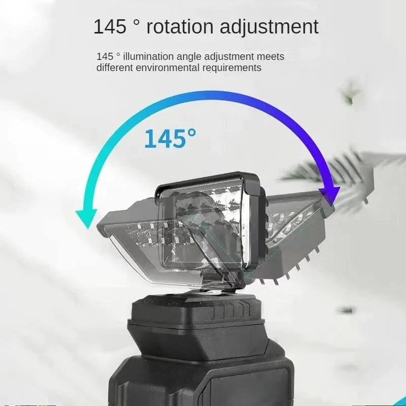 Foco LED Inalámbrico 3 a 8 Pulgadas | Luz Portátil para Trabajo, Pesca y Emergencias | Compatible con Dewalt 18V