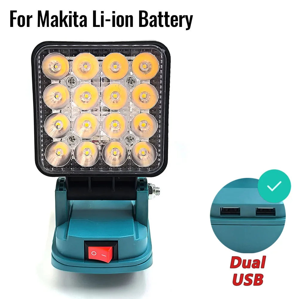 Linterna para Batería Makita de 14.4V-18V, Linterna LED