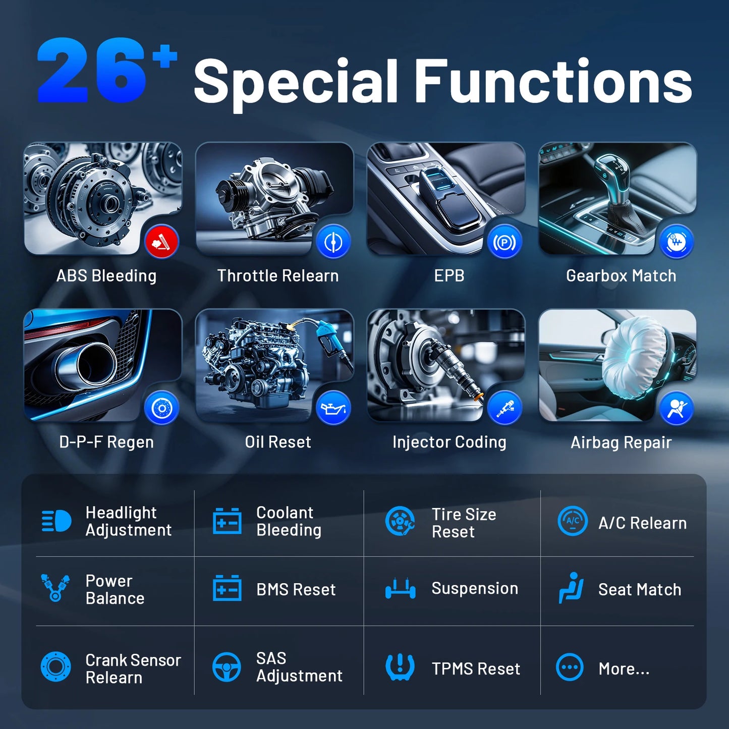 Escáner OBD2 Bluetooth XTOOL Anyscan A30M, herramientas de diagnóstico automotriz, lector de códigos de servicio con más de 26 reinicios
