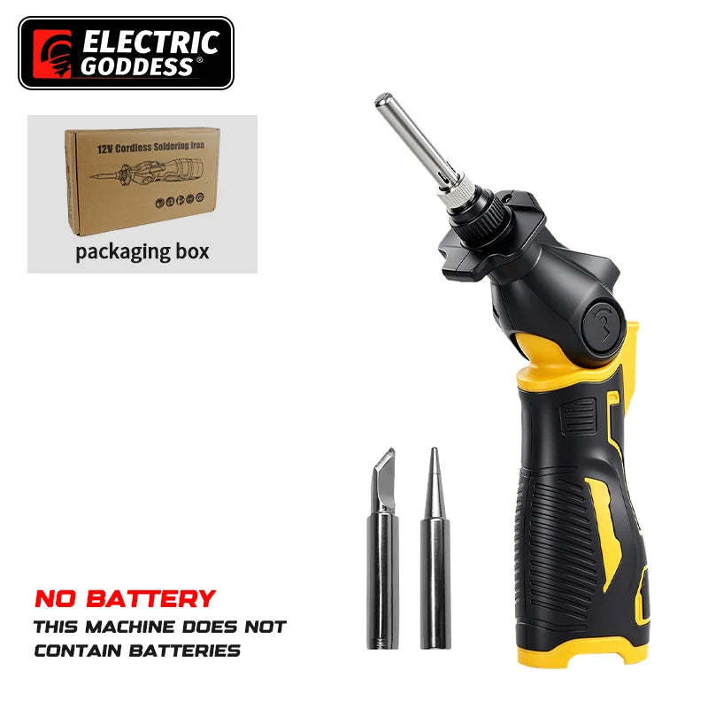 Soldador Eléctrico Goddess de 30W con Calentamiento Rápido, 12V, Temperatura Ajustable, para Soldadura de Aleaciones