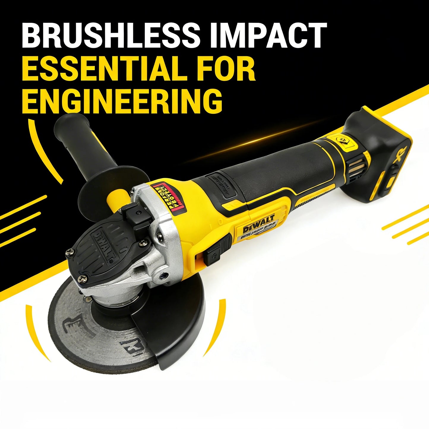 Esmeriladora Angular DEWALT DCG405 125 mm – Tecnología Sin Escobillas, Voltaje 20V – Unidad sola, batería no incluida