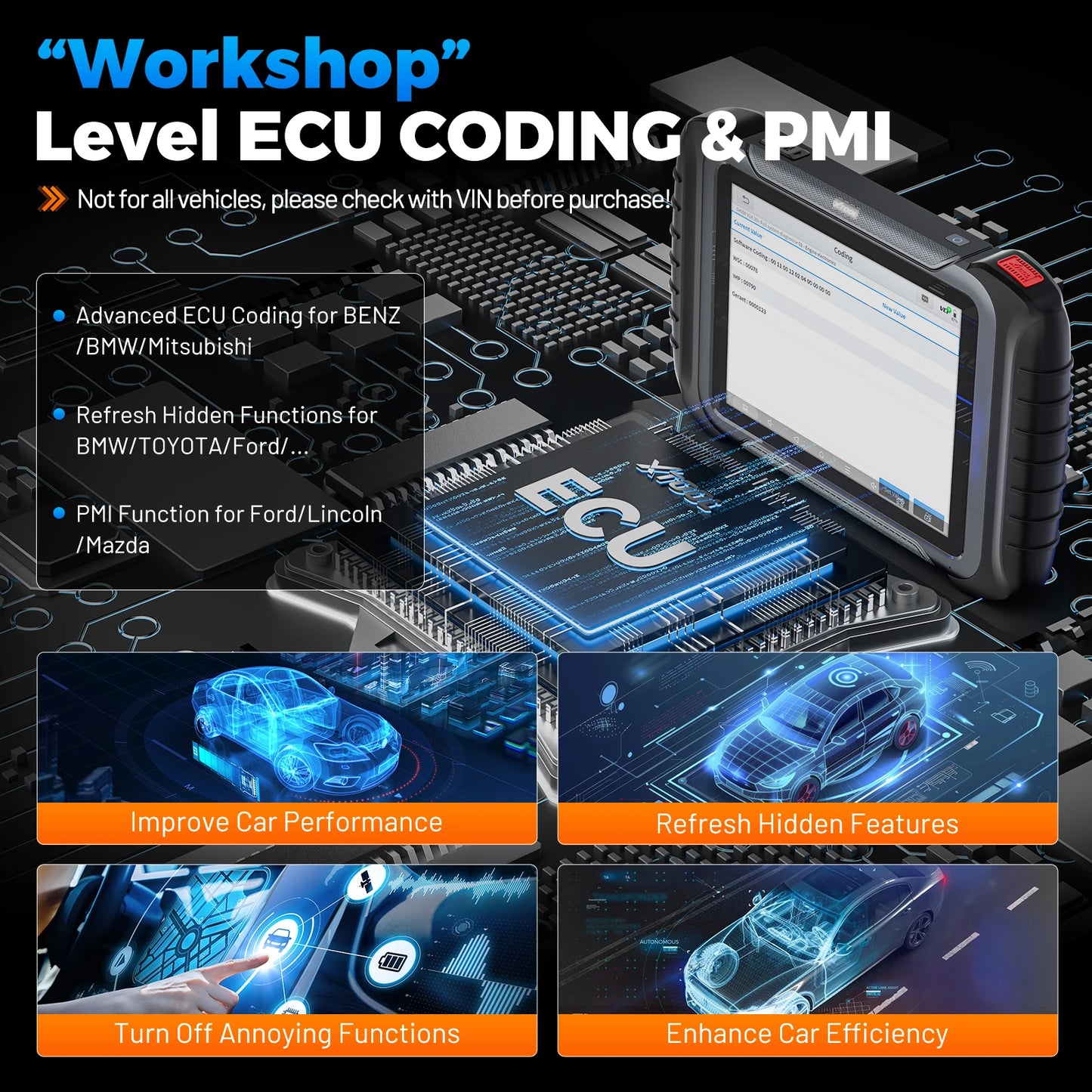 XTOOL D8W: herramienta de diagnóstico para coches con Bluetooth, codificación de la ECU, escáner automovilístico, bidireccional