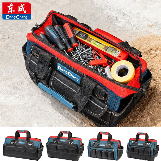 Bolsa de herramientas para electricista, tela Oxford 1680D con Base de plástico rígido