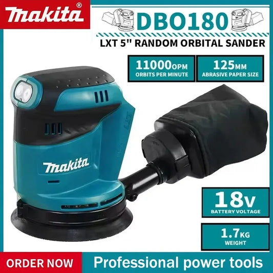 Makita DBO180Z 18V | Lijadora Orbital Sin Cable | Para Acabados, Madera y Pulido | Solo Equipo