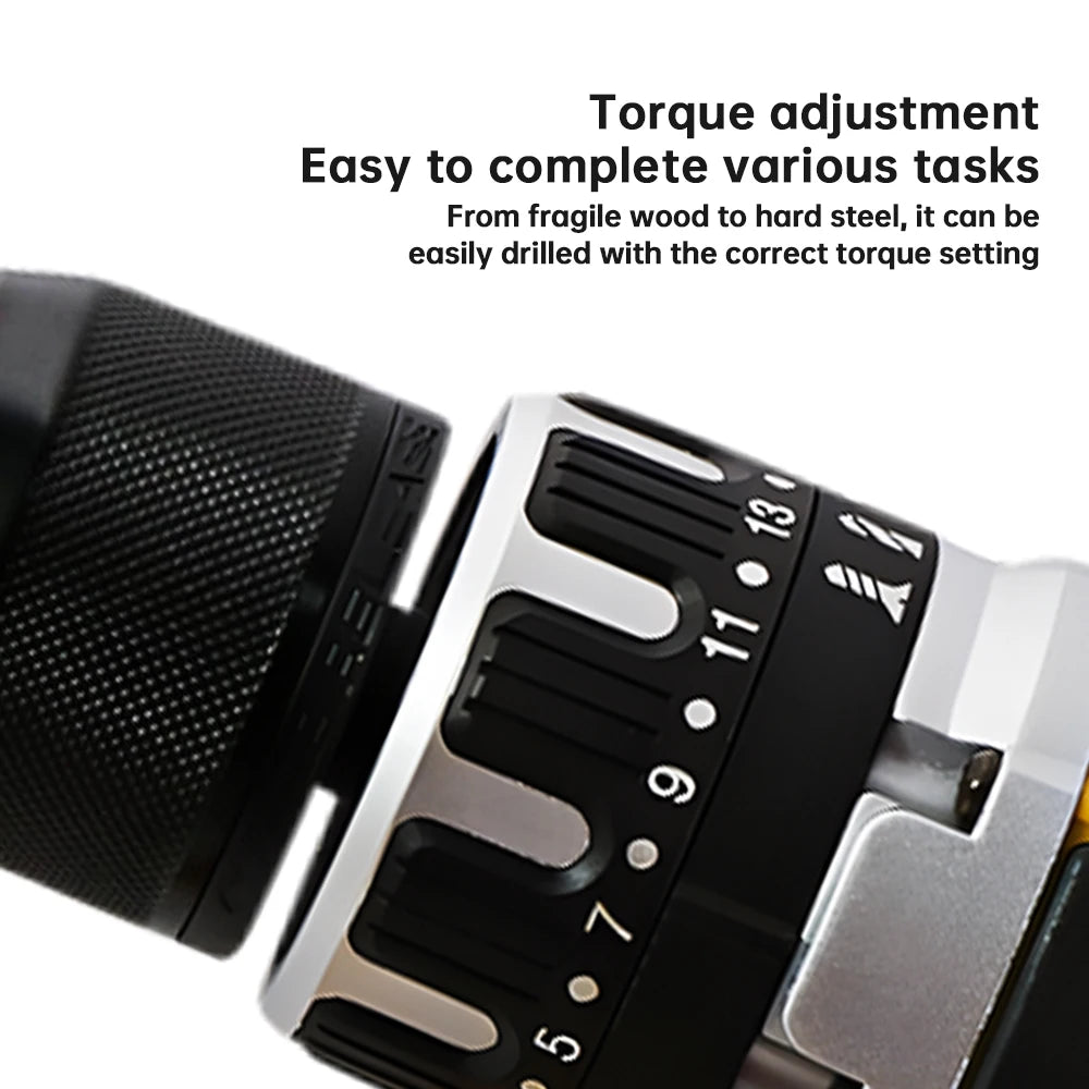 Dewalt Taladro de impacto inalámbrico compacto sin escobillas Luz LED Potente herramienta eléctrica multifuncional Batería de 20 V