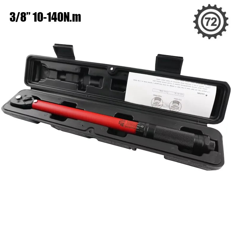 Llave Dinamométrica de Precisión – Par Regulable, Cabezal de Trinquete, Fabricada en Acero Resistente, Ideal para Mantenimiento de Vehículos y Motocicletas