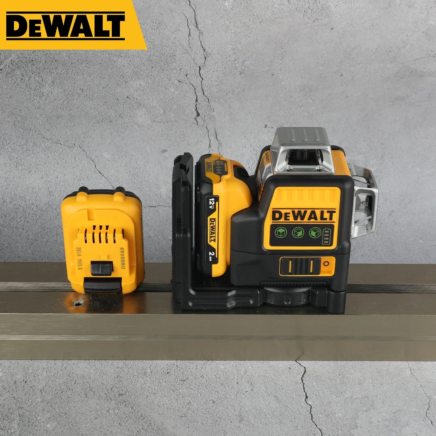Nivel Láser DEWALT DW089LG 12 Líneas 360° – Luz Verde de Alta Visibilidad, Autonivelación, Montaje Universal