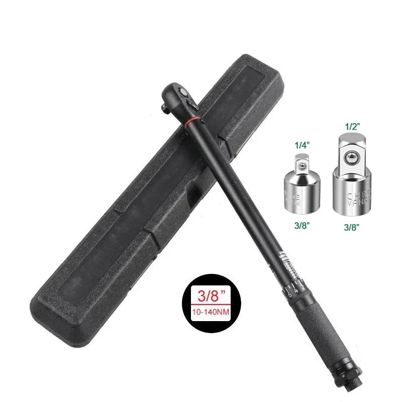 Llave Dinamométrica de Precisión – Par Regulable, Cabezal de Trinquete, Fabricada en Acero Resistente, Ideal para Mantenimiento de Vehículos y Motocicletas