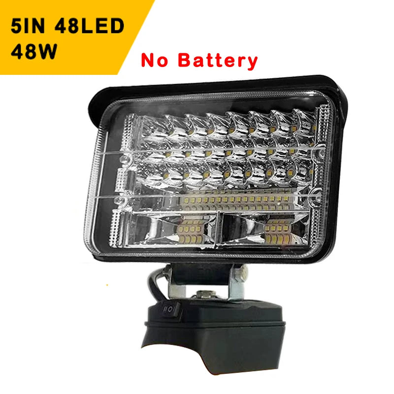 Foco LED Inalámbrico 3 a 8 Pulgadas | Luz Portátil para Trabajo, Pesca y Emergencias | Compatible con Dewalt 18V